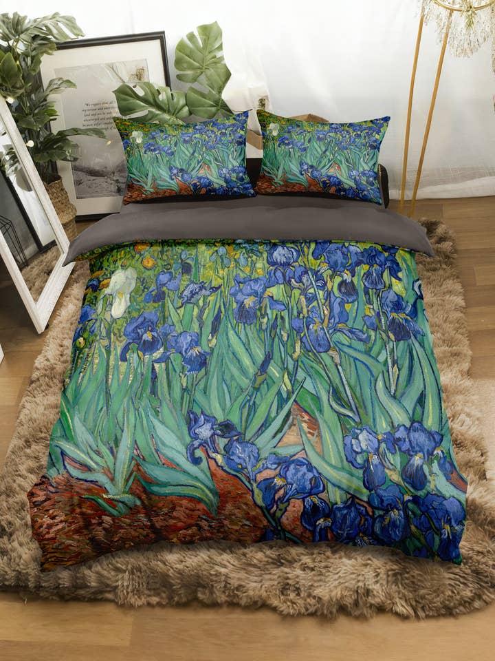 Van Gogh Irissen Dekbedovertrekset voor wholesale door Fashion Scarf World