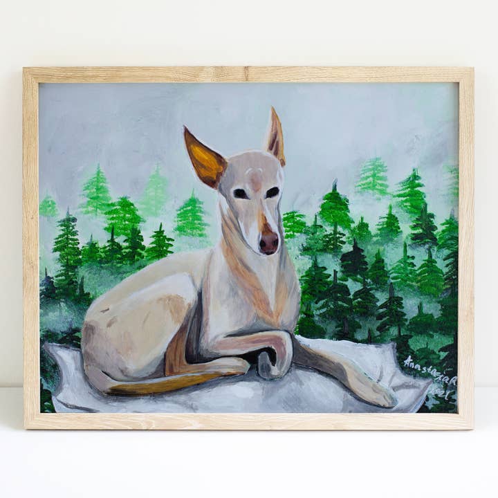 Greyhound Art Print for wholesale by MeerCatArt