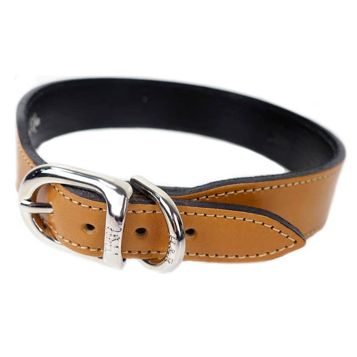 Hartman & Rose – Großhandel Haustierhalsband – Hund – Belmont Hundehalsband aus Hirschleder und Nickel2