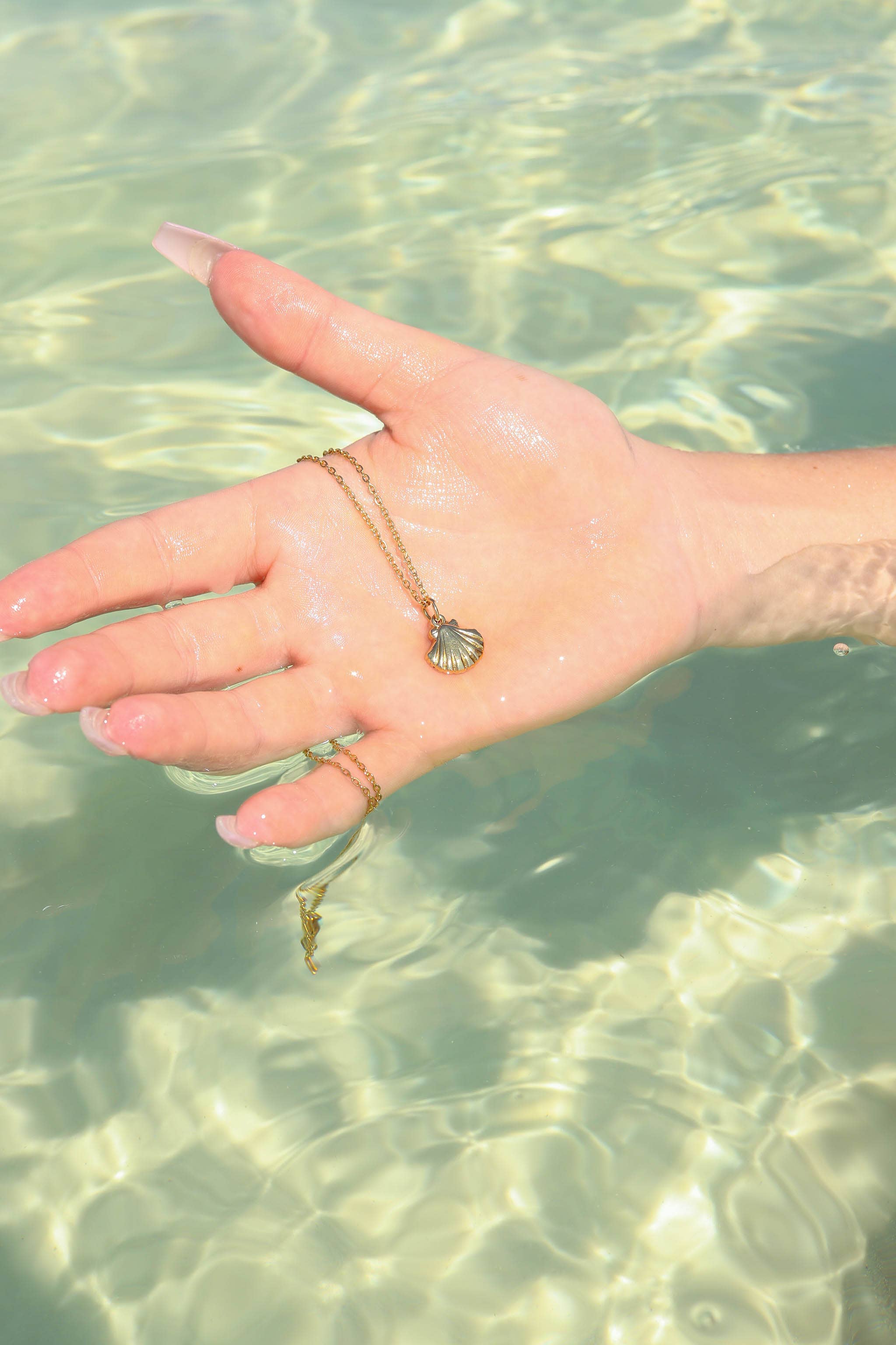 WJW - Wholesale Individual Charm/Pendant - 18K Gold PVD Stainless Steel Clam Shell Charm1