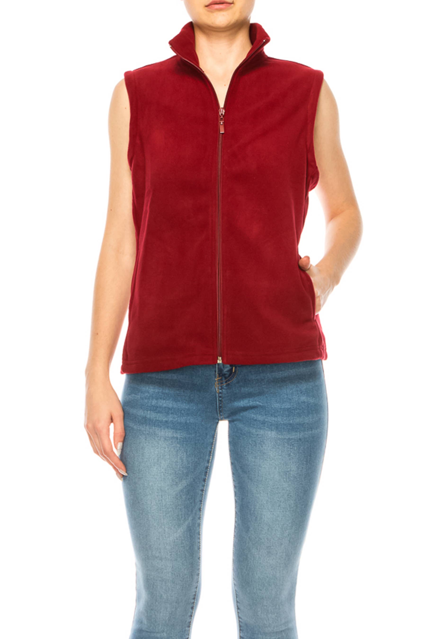 MOA COLLECTION - Wholesale Outerwear Vest - Women's - Women's Lightweight Polar Fleece Vest1