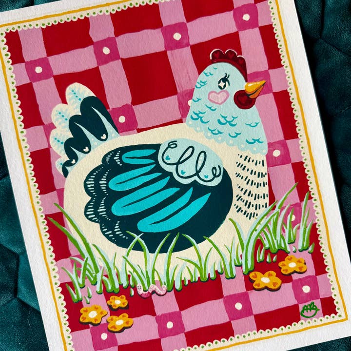 Angel Høne Kunsttryk - Flere Størrelser Tilgængelige for engroshandel hos Chaos Magic Studio