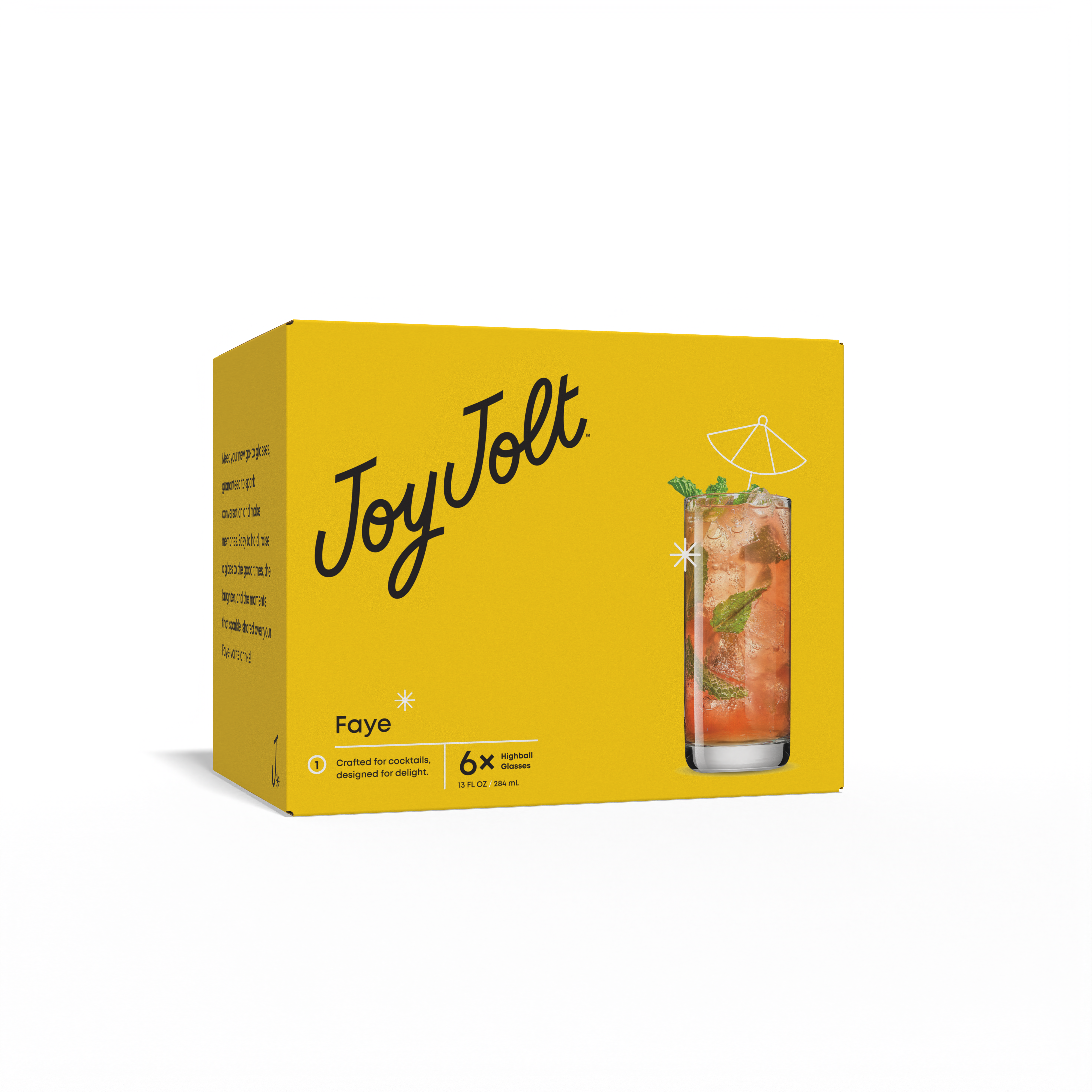 JoyJolt – Großhandel Cocktail-/Schnapsglas – JoyJolt Faye Outdoor Trinkgläser, Set mit 6 Gläsern6