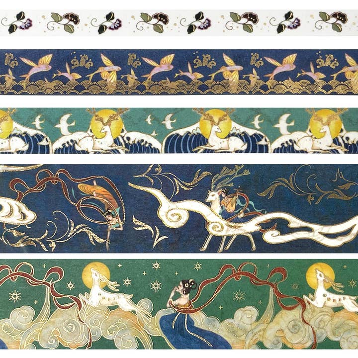 Wrapables.com - Wholesale Washi Tape - Wrapables Decorative Gold Foil Washi Tape and Sticker Set35