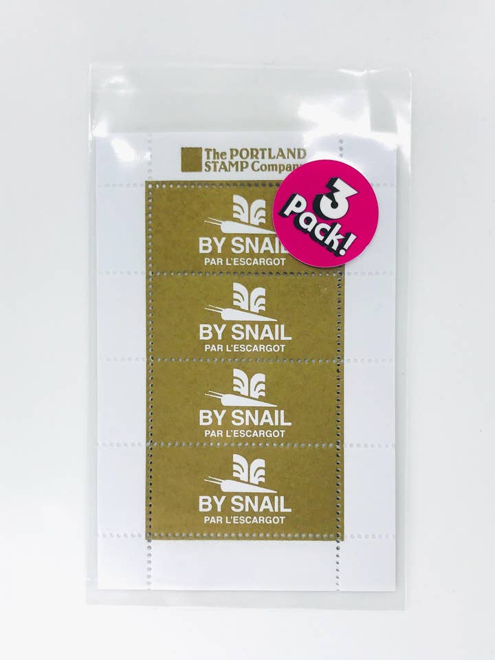 Por Snail Lick & Stick Metallic 3-pack (ouro, prata, bronze) por atacado de The Portland Stamp Company