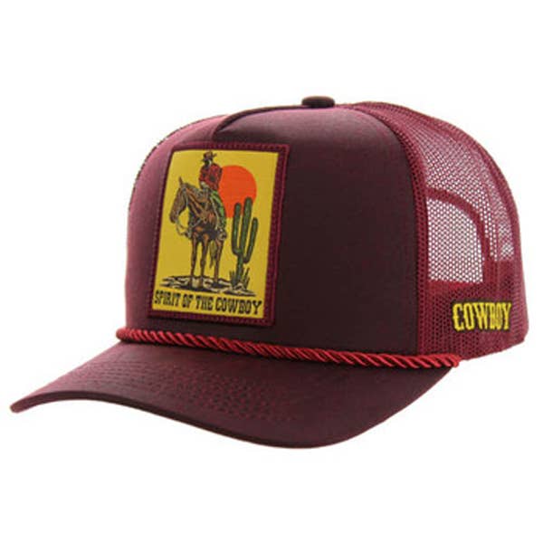 S & J Gift Inc – wholesale Trucker hat – Unisex – Cowboy Oil Leather Trucker Cap – One Size Fits Most1