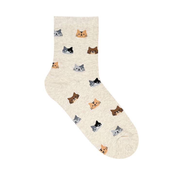 7DAYSSOCKS – Engroshandel Strømper - Dame – Kvinders Crew Cat Friends Strømper