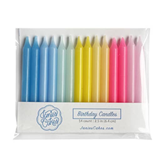 Birthday Candles - Brights for wholesale by Janie's Cakes