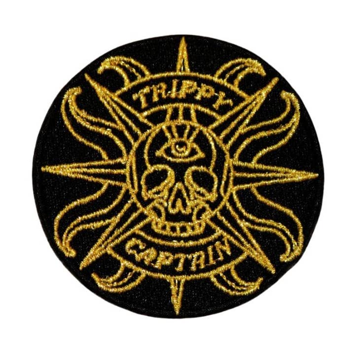 Trippy Captain Patch Black and Gold for wholesale by Trippy Captain