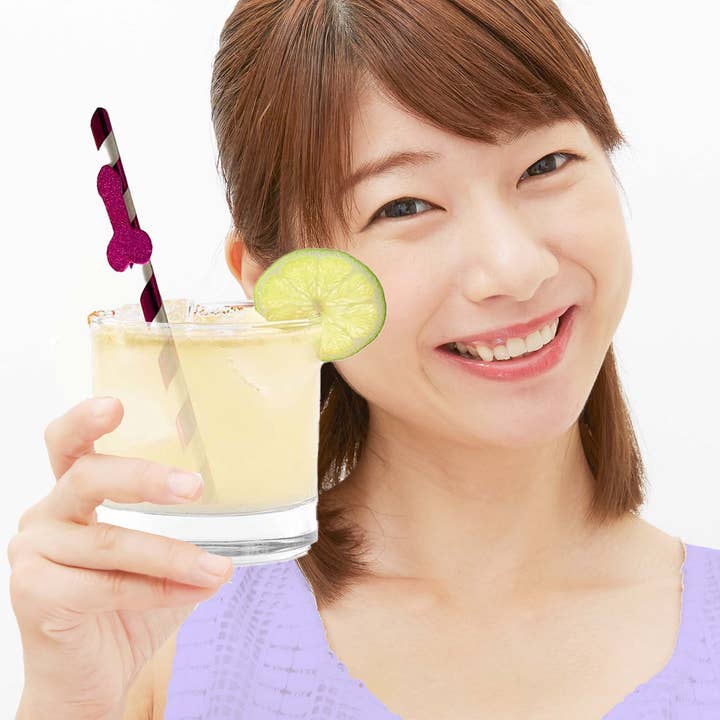 Little Genie Productions - Wholesale Drinking straw - Glitterati Penis Cocktail Straws3