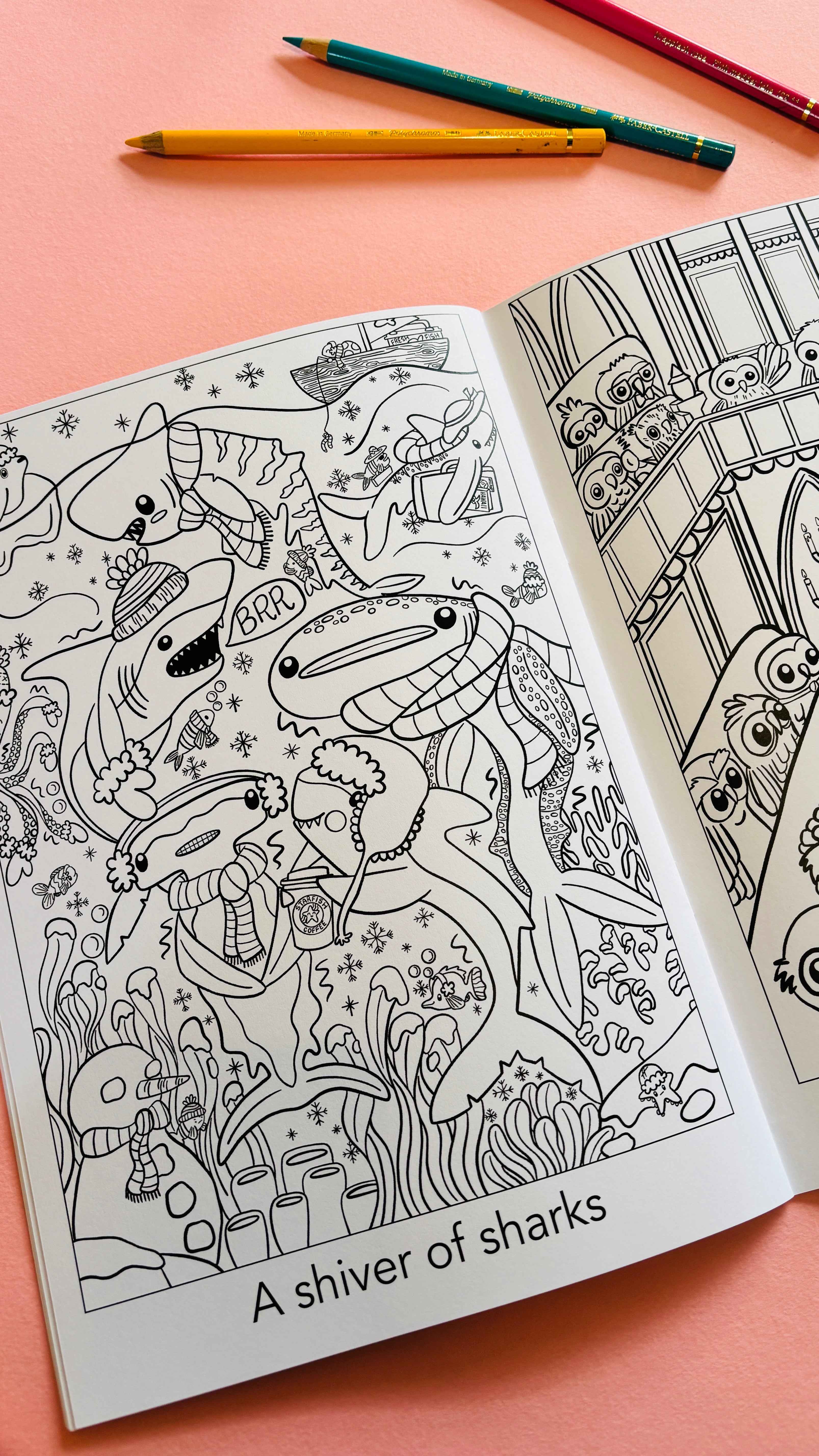 Pixiecraft - Wholesale Coloring & Activity Book - Kids & Baby - A crown of kingfishers: A collective noun colouring book6