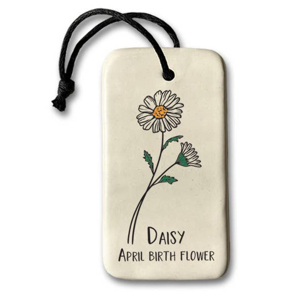 Flower Ornament: Daisy "April Birth Flower" for wholesale by August Ceramics