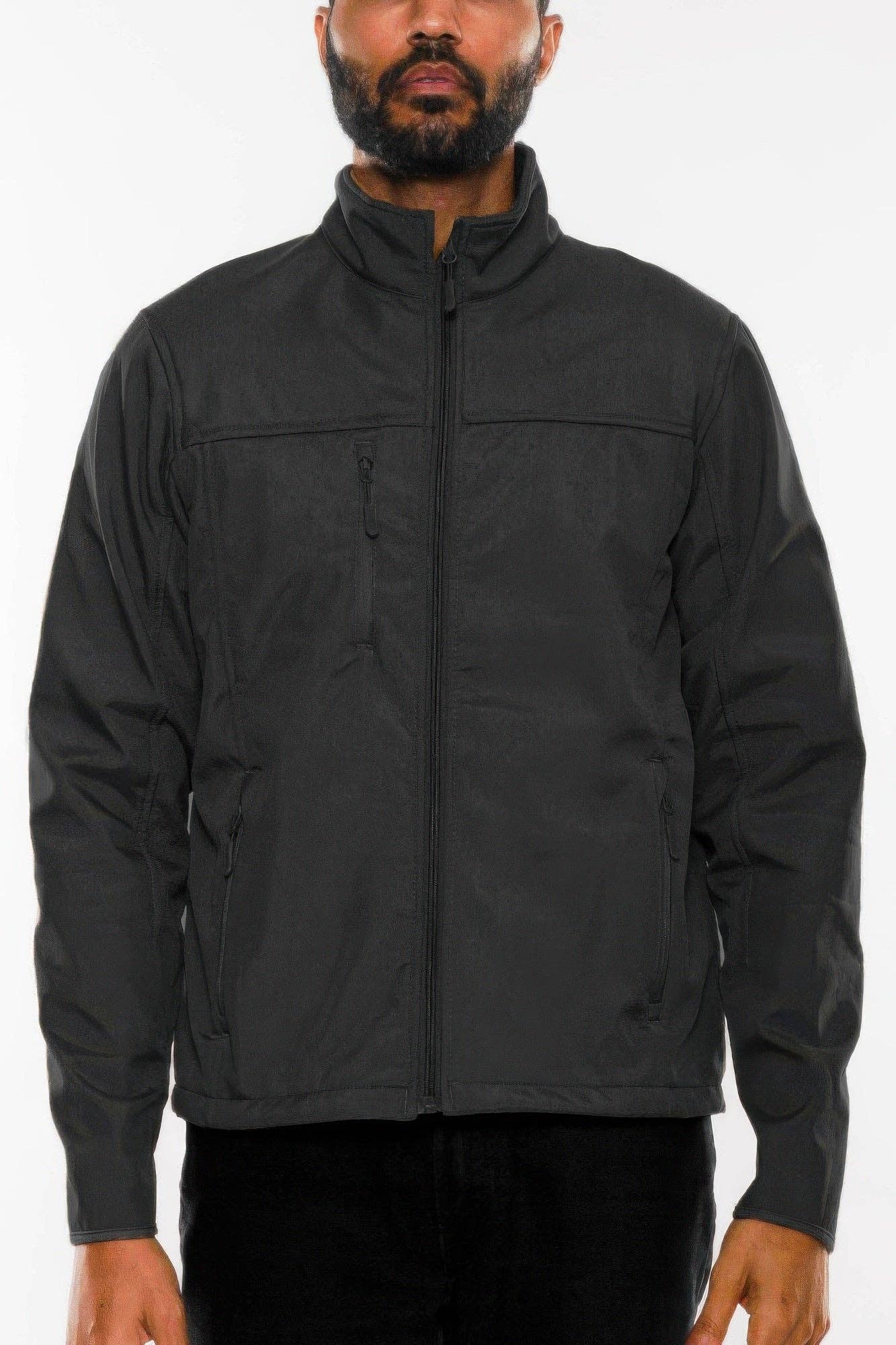 CC Wholesale Clothing - Wholesale Jacket – Men's - Mens Solid Soft Shell Storm Tech Jacket Coat