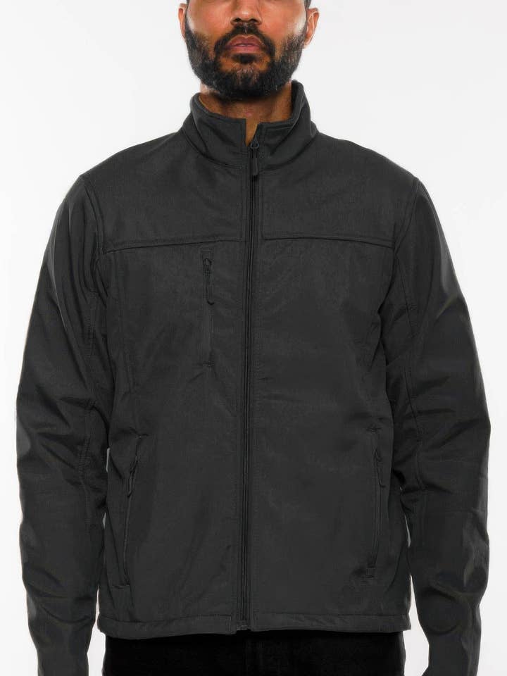 CC Wholesale Clothing - Wholesale Jacket – Men's - Mens Solid Soft Shell Storm Tech Jacket Coat0