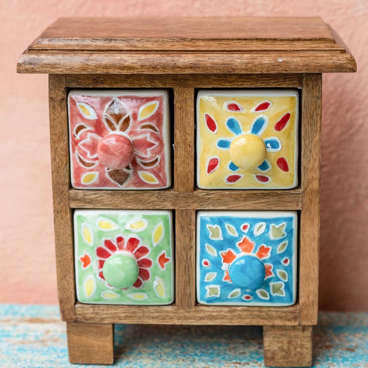 Namaste - Wholesale Bedroom Furniture - Shyla 4 Drawer Ceramic Storage Chest0