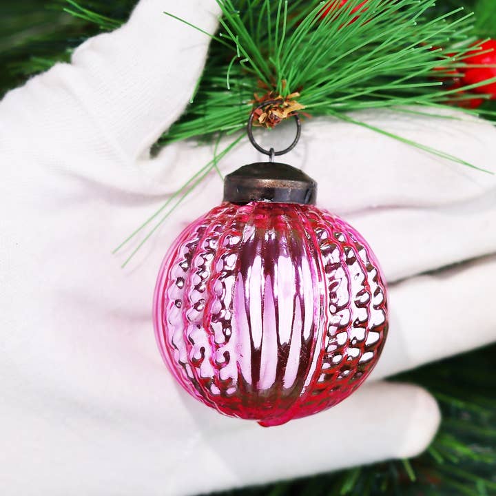 12 Large Ornaments Pink Christmas Balls for Christmas Tree for wholesale on Faire1