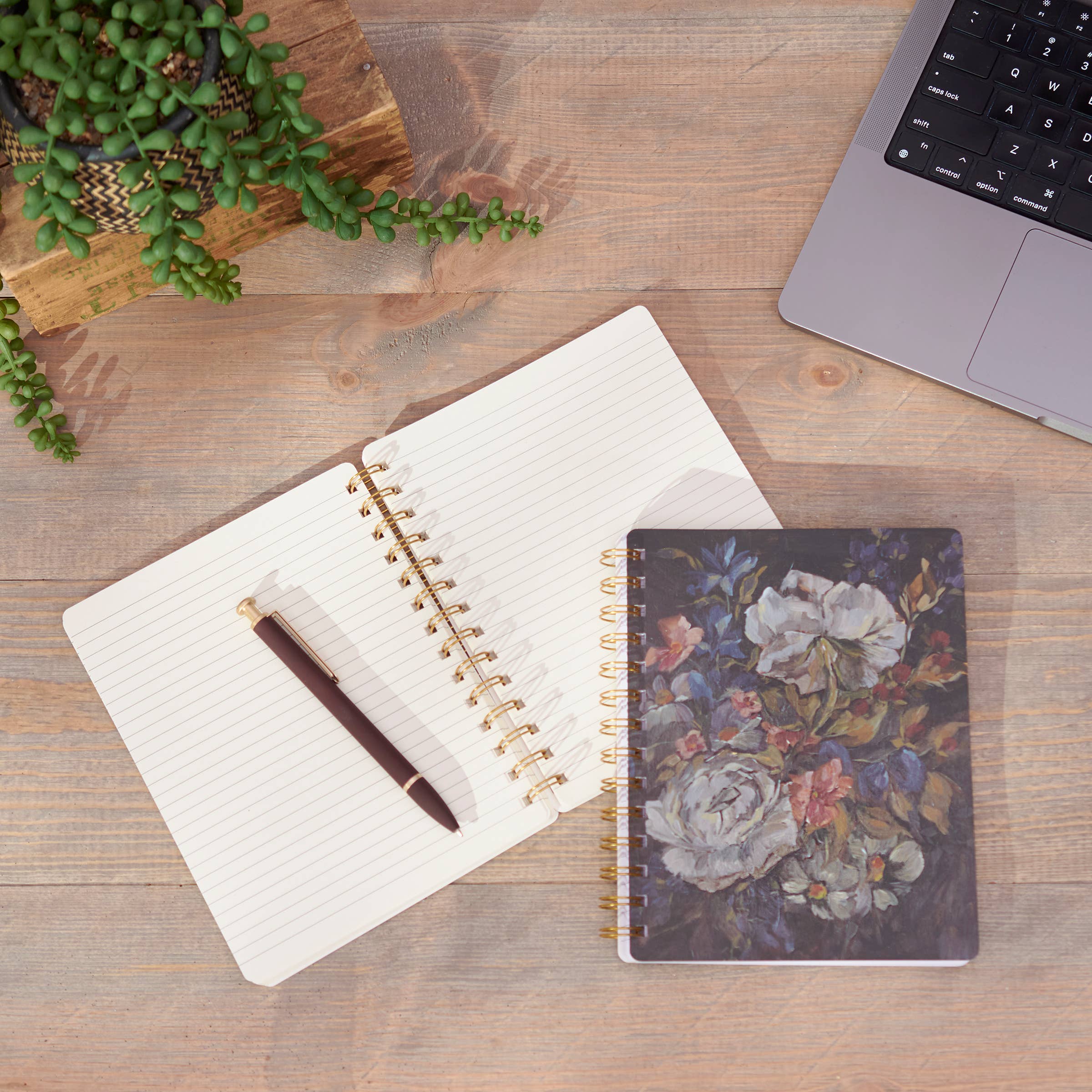 Primitives by Kathy - Wholesale Stationery/Notecard Set - Moody Floral Spiral Notebook3