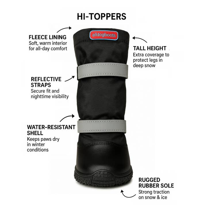 AllDogBoots - Wholesale Hondenlaarzen - Hond - Alldogboots Hi-Toppers winterlaarzen voor honden, hoog en robuust8
