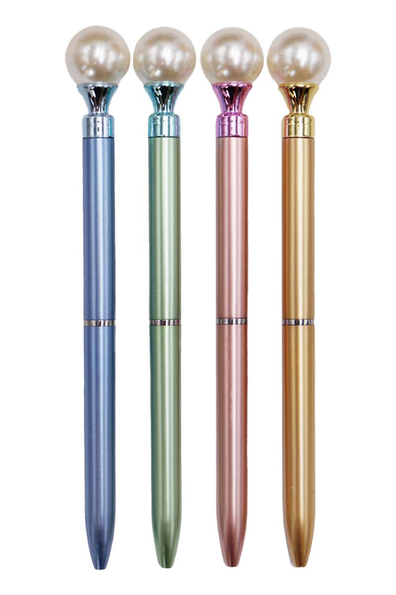 Cap Zone – wholesale Pen – Pearl Topper Metallic Gloss Ballpoint Pen - 48 pcs2
