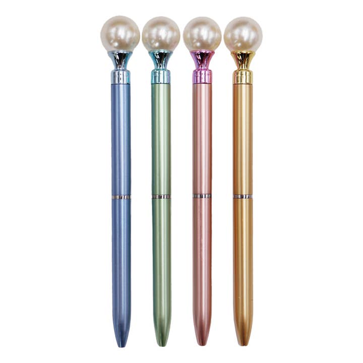 Cap Zone – wholesale Pen – Pearl Topper Metallic Gloss Ballpoint Pen - 48 pcs2