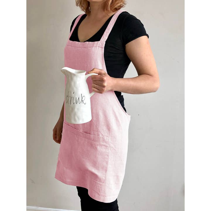 Linen Way Inc. - Wholesale Apron - Catalina Linen Apron — Available in 11 Colors6
