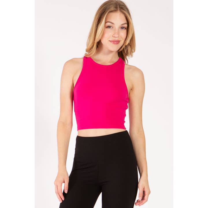 Débardeur court à col haut sans manches et dos nageur pour la vente par UP CLOTHING