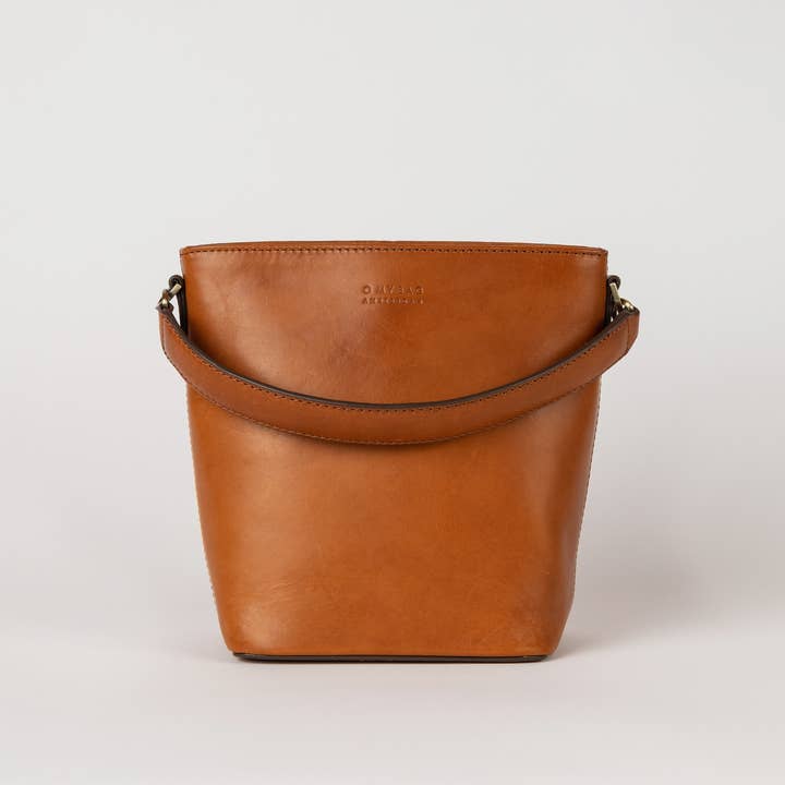 O My Bag - Wholesale Shoulder Bag - Women's - Leather Bag Bobbi Bucket Midi - Cognac Classic Leather