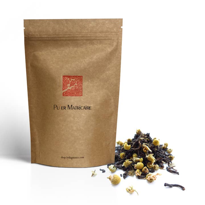 Dark tea - Pu er Matricaire/Chinese tea & chamomile for wholesale by Lydia Gautier