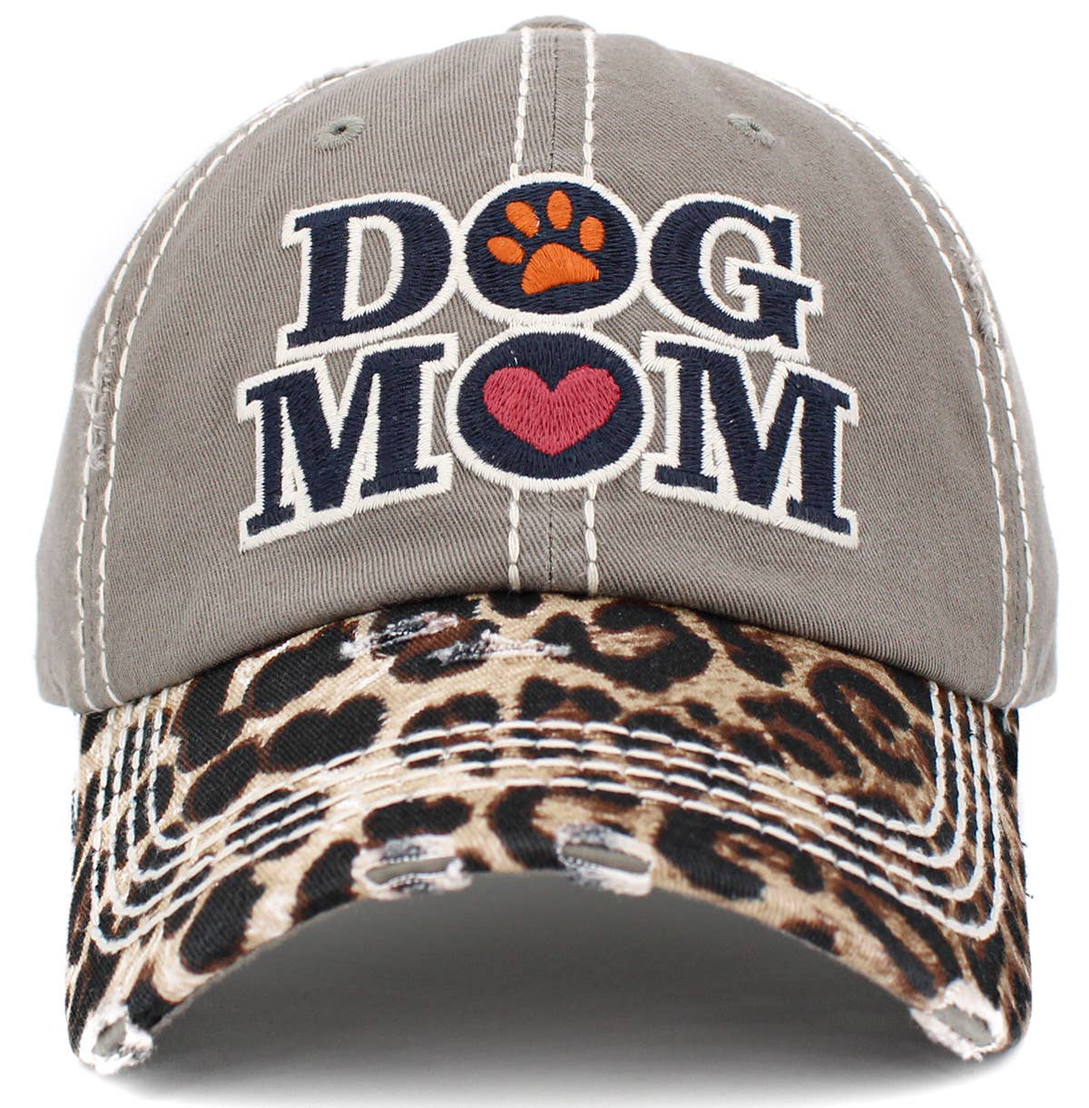 KBETHOS – wholesale Baseball cap – Women's – Dog Mom Leopard Washed Vintage Ballcap7