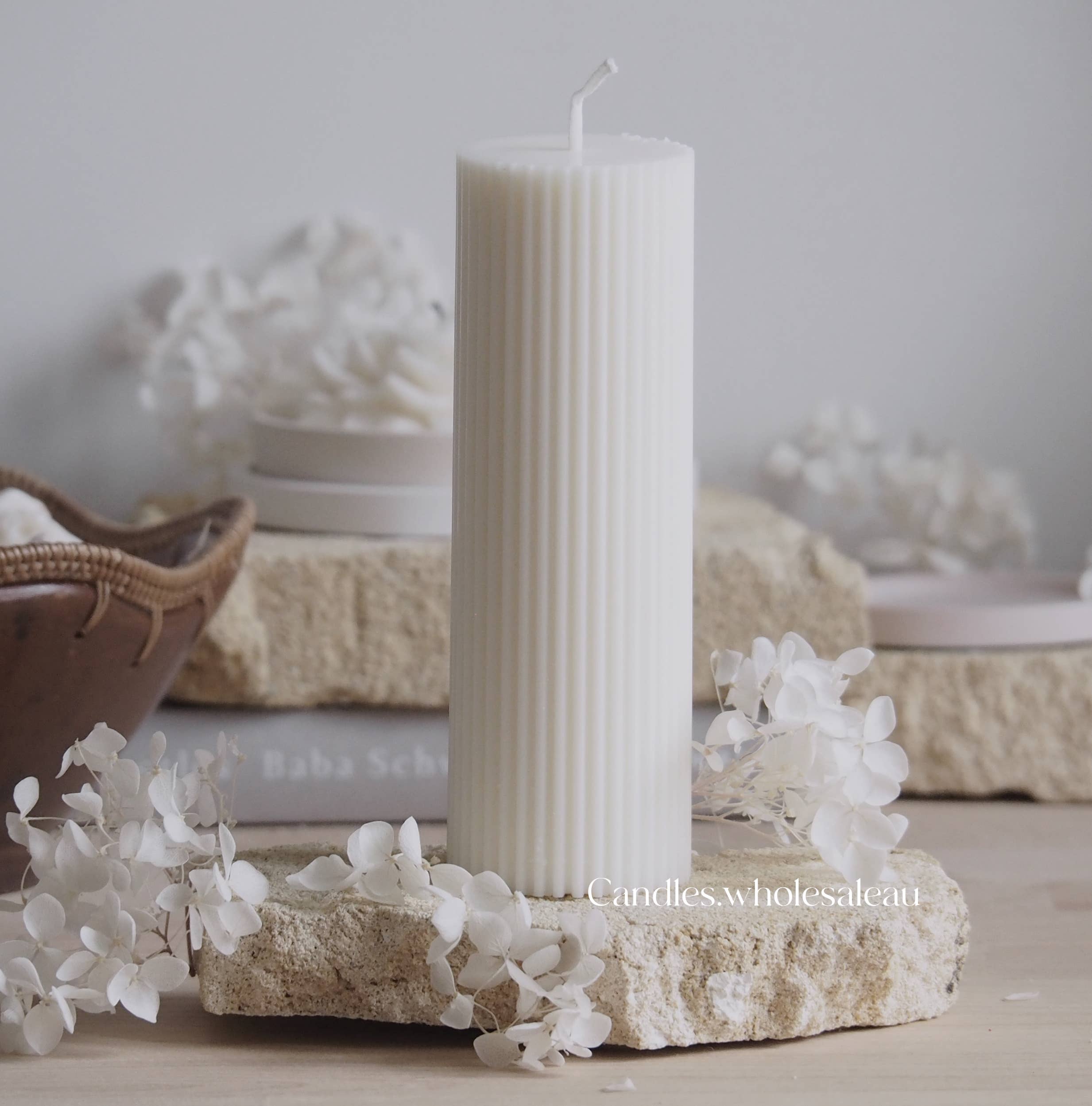 Candles Wholesale Au - Wholesale Pillar candle - Tall ribbed pillar, Sculpture Candle, Home Decor, Gifts, Wax2