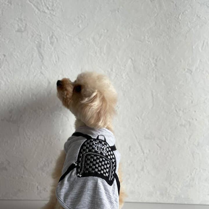 Chewy Rucksack kariert Grau BP222 für den Großhandel von Mochi & Kona Dog Co.