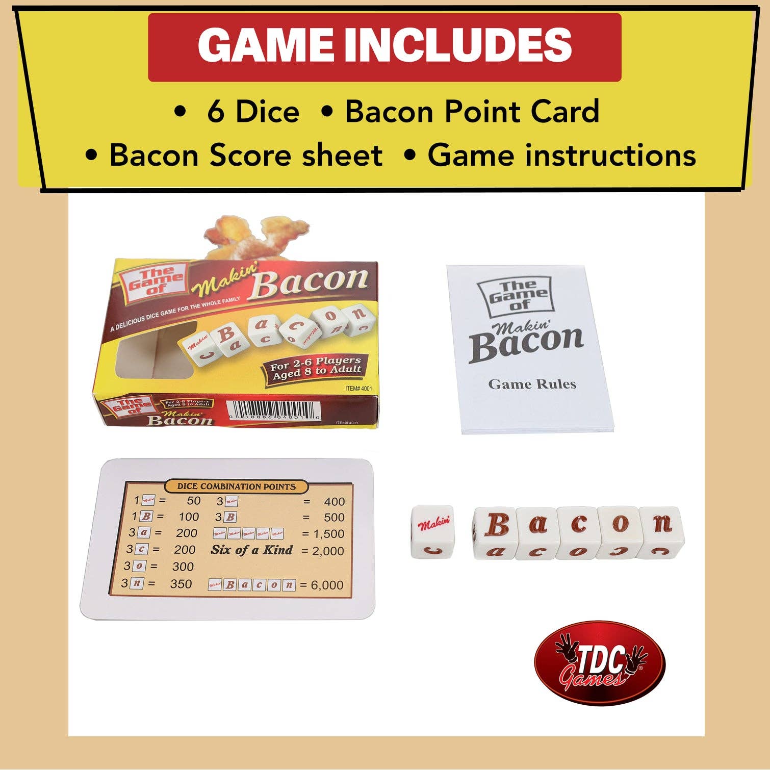 Wood Expressions – wholesale Tärning – Makin Bacon tärningsspel4