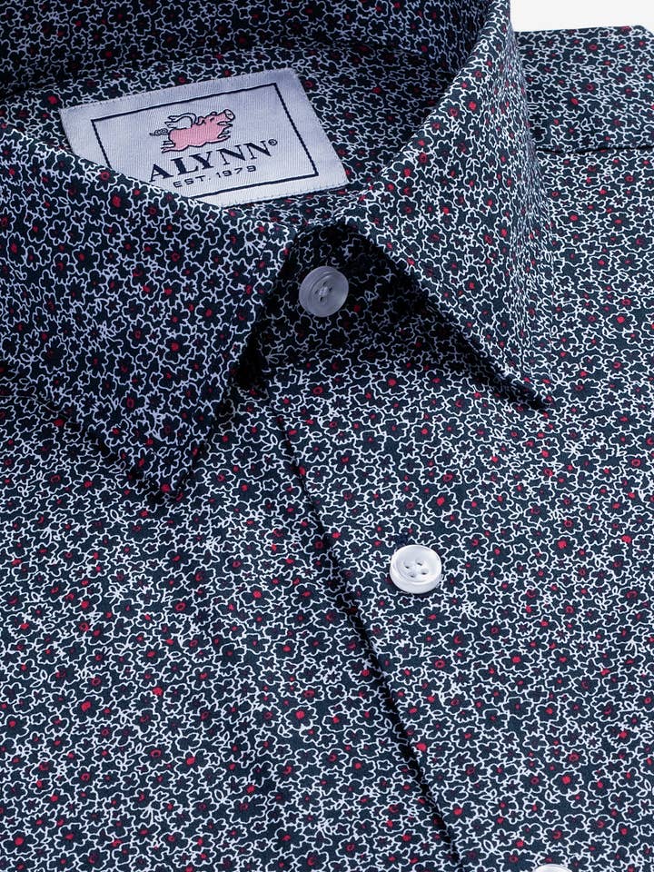 Reid Floral Untuckable Klassisches Hemd von Alynn für den Großhandel von Alynn