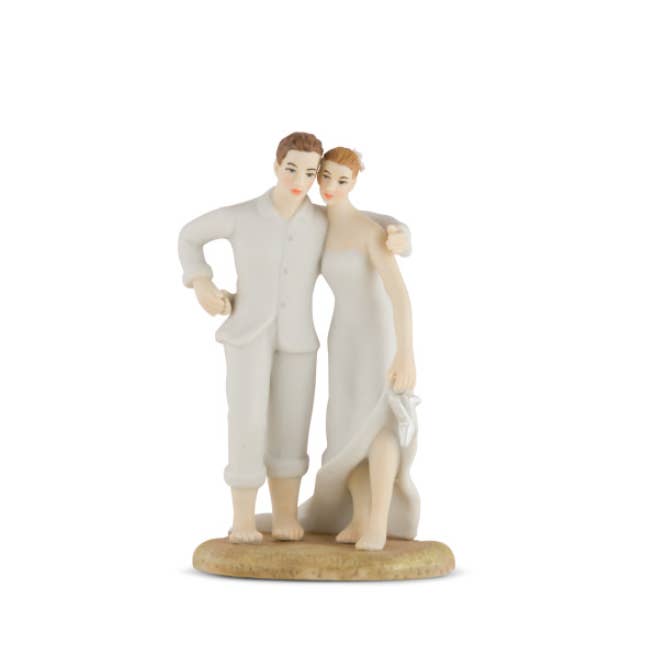 Weddingstar Inc. – Topper de bolo/cupcake por atacado – Topper de bolo de noiva e noivo de praia1