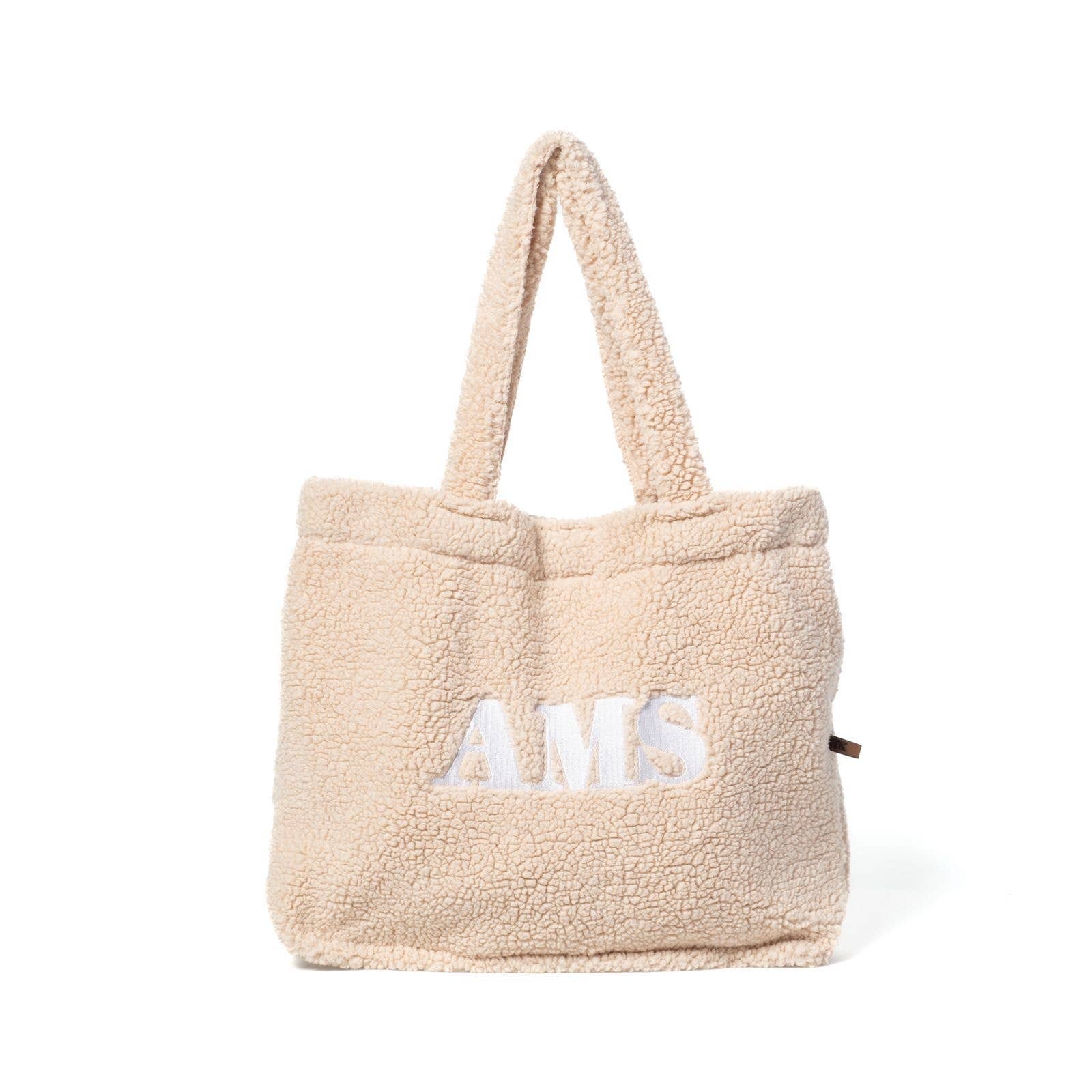 TRAAGOODS.COM - Wholesale Tote Bag - Women's - Teddy bag AMS Amsterdam - beige0