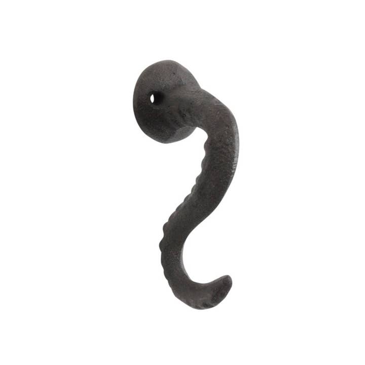 Crochet mural décoratif en métal tentacule de poulpe en fonte 4,5" pour la vente par Hampton Ironworks