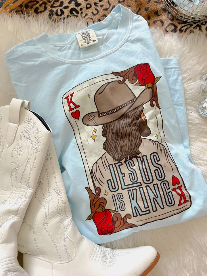 Jesus Is King Tee for wholesale by Downtown Darling Wholesale