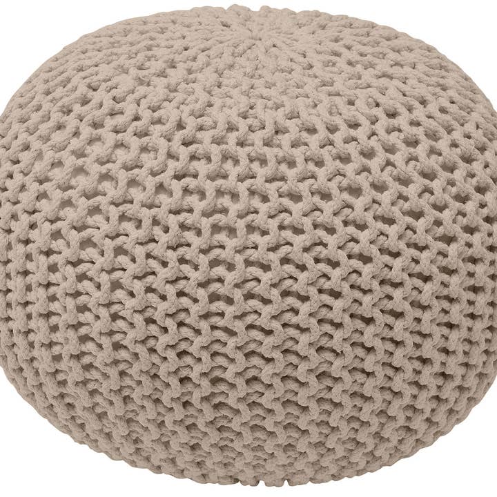Ornavo Home – wholesale Pouf – Cotton Classic Braid Pouf Ottoman