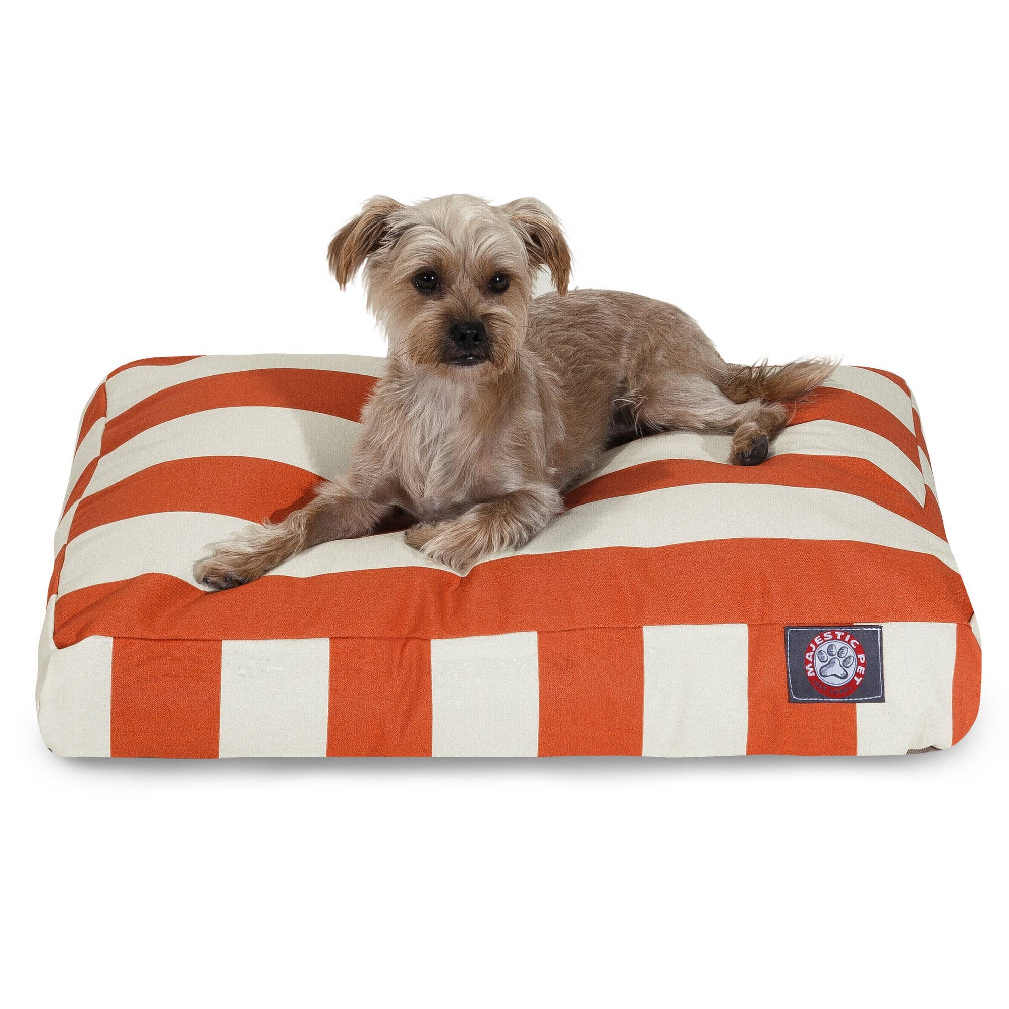 Majestic Pet Products - Vente Panier – chien - Panier rectangle pour chien en mousse à mémoire déchiquetée à rayures verticales30
