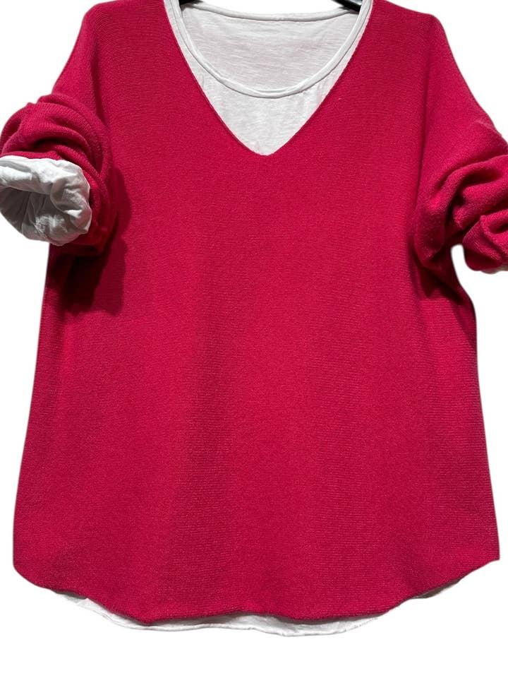 1008 SEAMLESS SWEATER, DOUBLE PIECES MADE IN ITALY for wholesale by LINEN & COTTON HOUSE