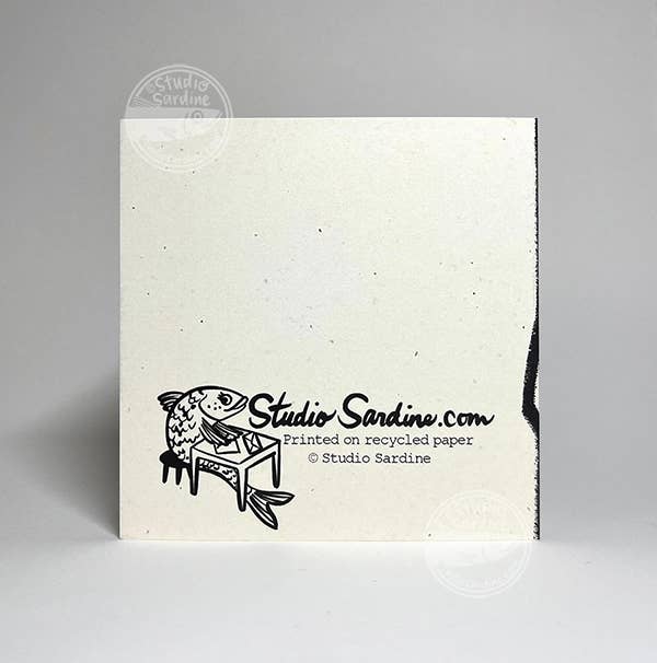 Studio Sardine - Wholesale Everyday Greeting Card - Black Cat Individual Emote Notes mini cat notecards1