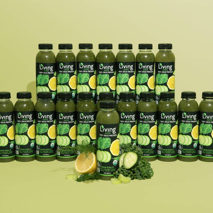 Living Juice - Wholesale Wellness Juice/Tonic - Living Juice Green Vitality - Organic 12oz Pressed Juice 3