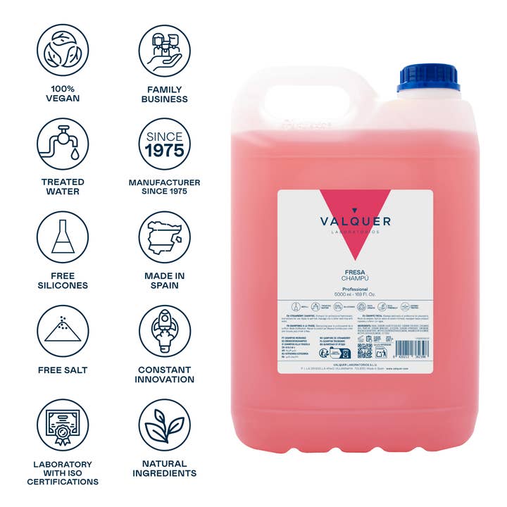 Valquer Laboratorios - Wholesale Hair Shampoo - Strawberry Shampoo - 5000 ml2