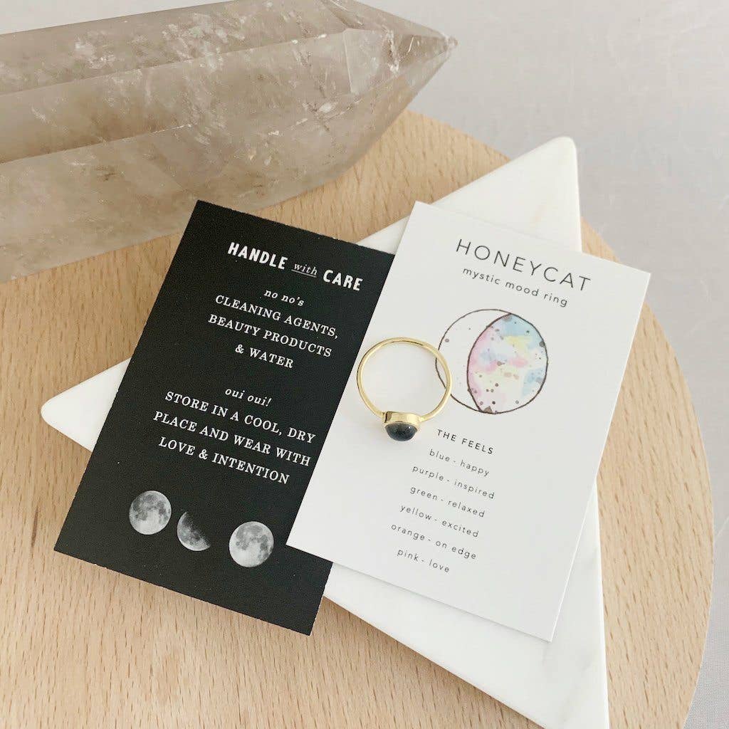 Honeycat Jewelry - Wholesale Single Stone/Solitaire Ring - Gold - Mini Mood Ring5