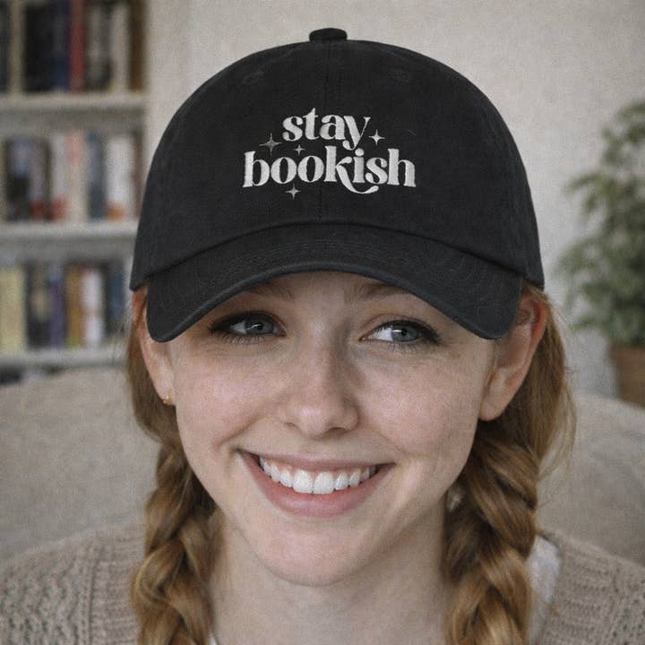 Stay Bookish Book Lover Embroidered Hat for wholesale by DaisyChainDesignCo