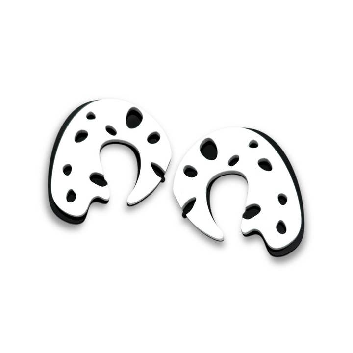 Void – Minimalistische Schwarz-Weiß-Plexiglas-Ohrringe für den Großhandel von Funk Da Queen