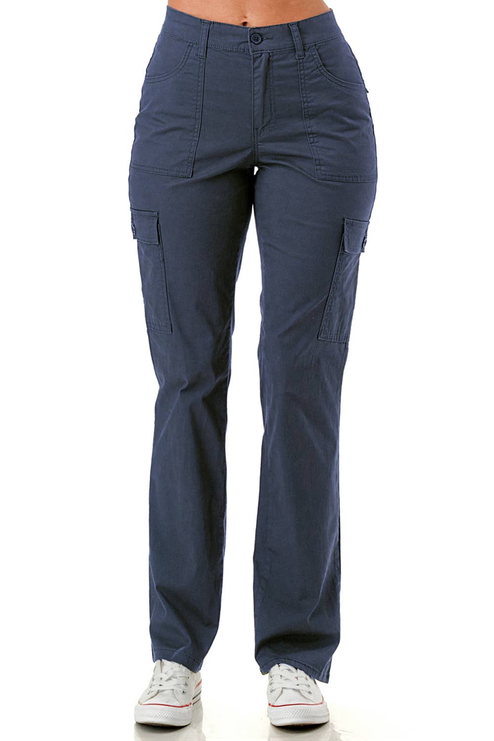 Color 5 – Engroshandel Bukser - Dame – Farvevede lige ben justerbare lastbukser i taljebånd3