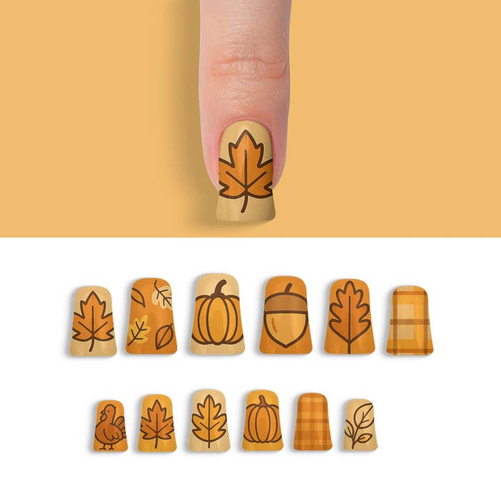 FYNE BODY - Wholesale Press-on/fake nails - Turkey Time Tan Thanksgiving Press-On Nails22