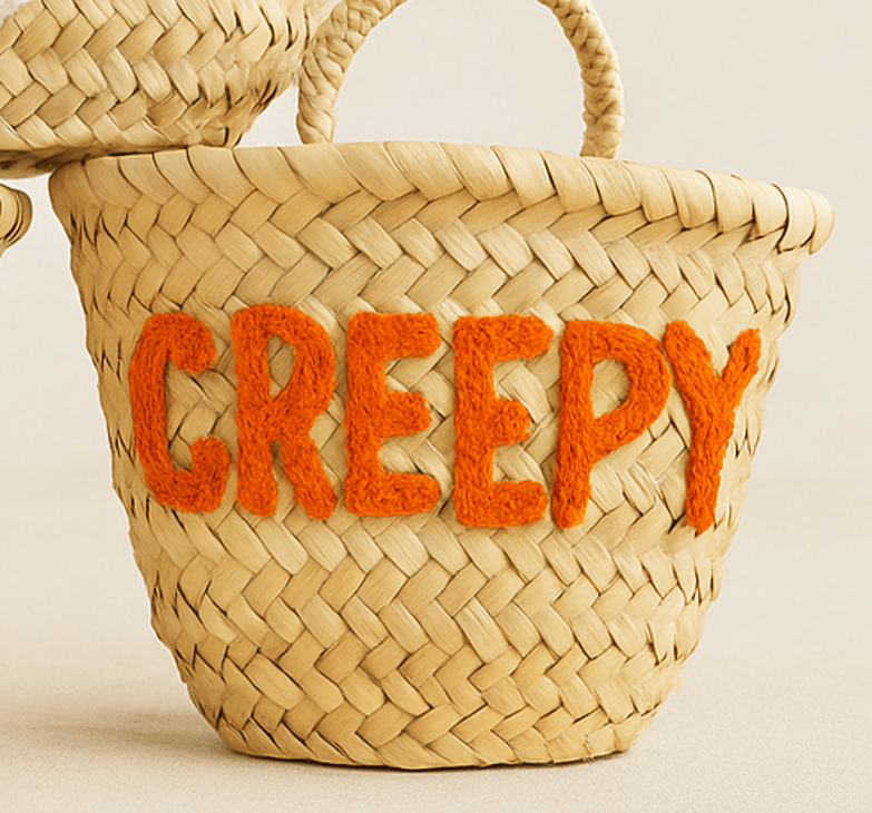 High crafty – wholesale Decal – Party decorations – Personalized Halloween Straw Basket – Custom Name Trick or T13