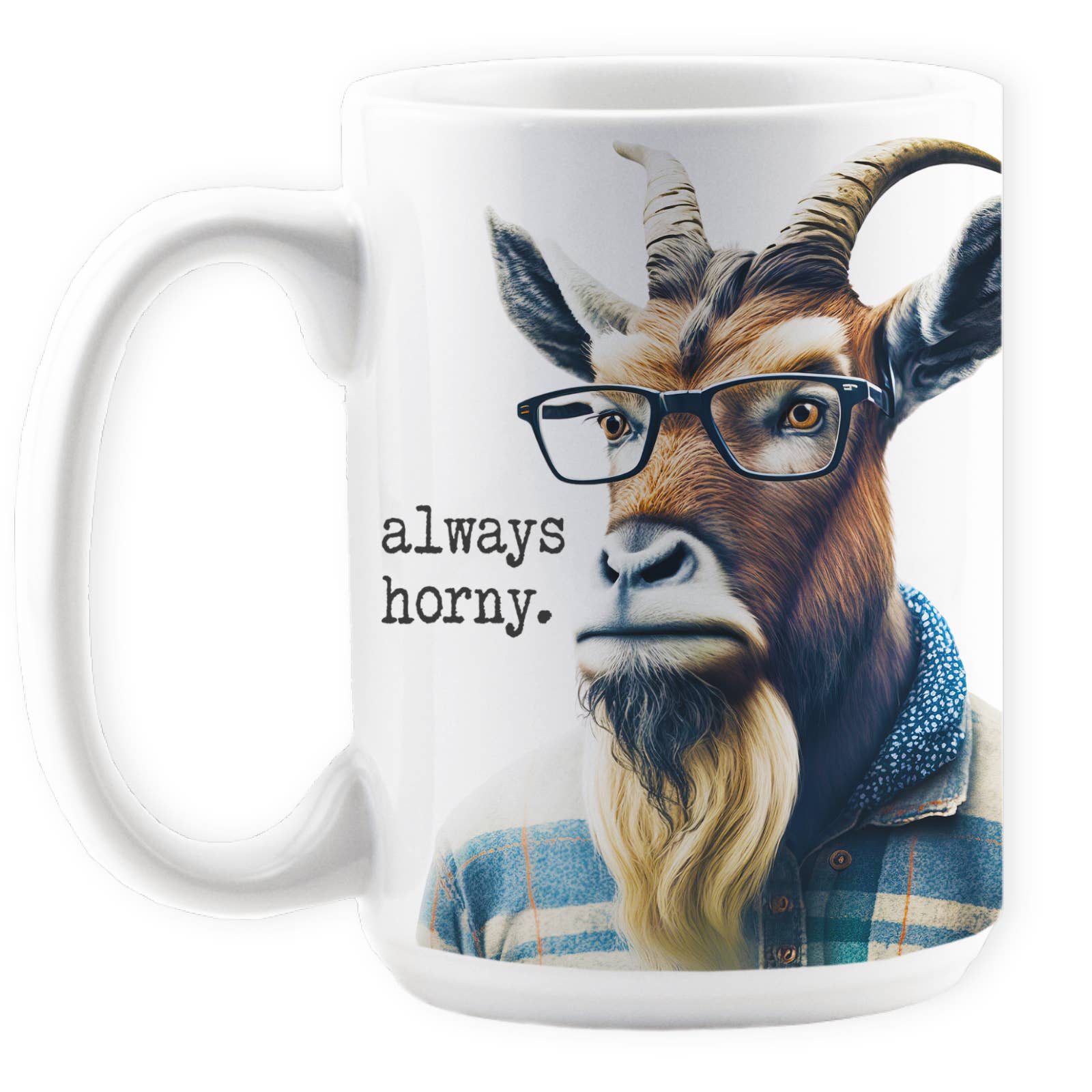 Love Letters - Wholesale Coffee Mug - 'SHOW' ANIMALS: Always Horny / anthropomorphic goat mug0